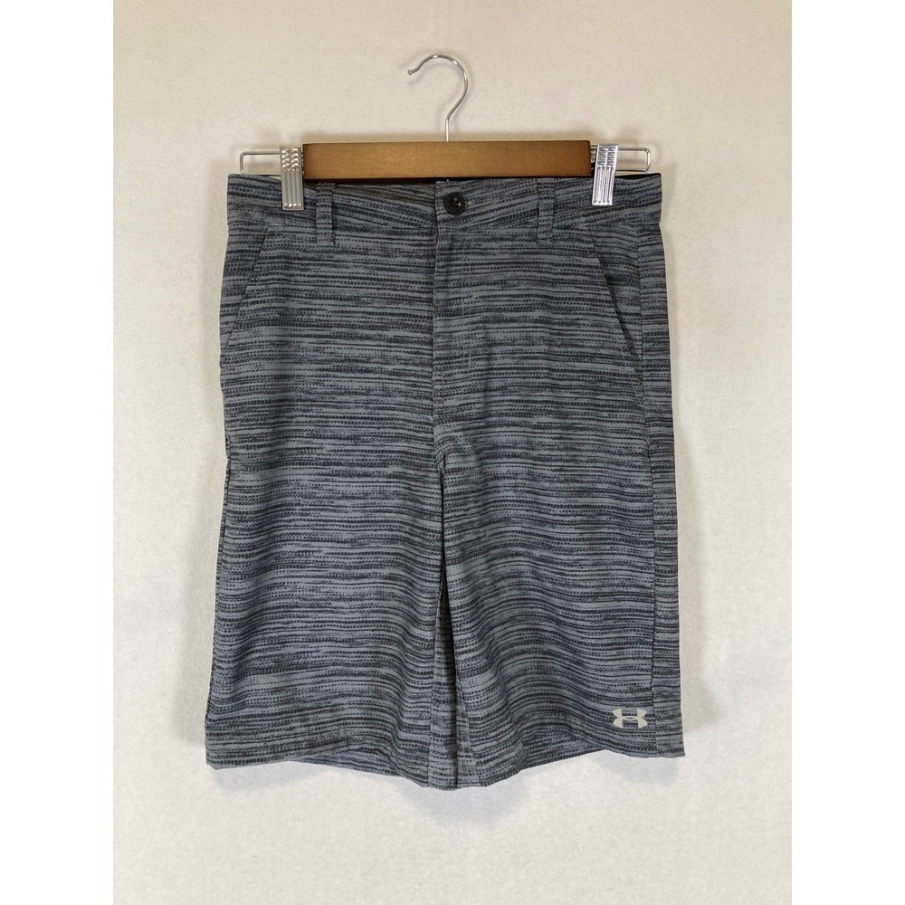 Athletic Under Armour Boys Size 14 Grey Textured Performance Golf Shorts